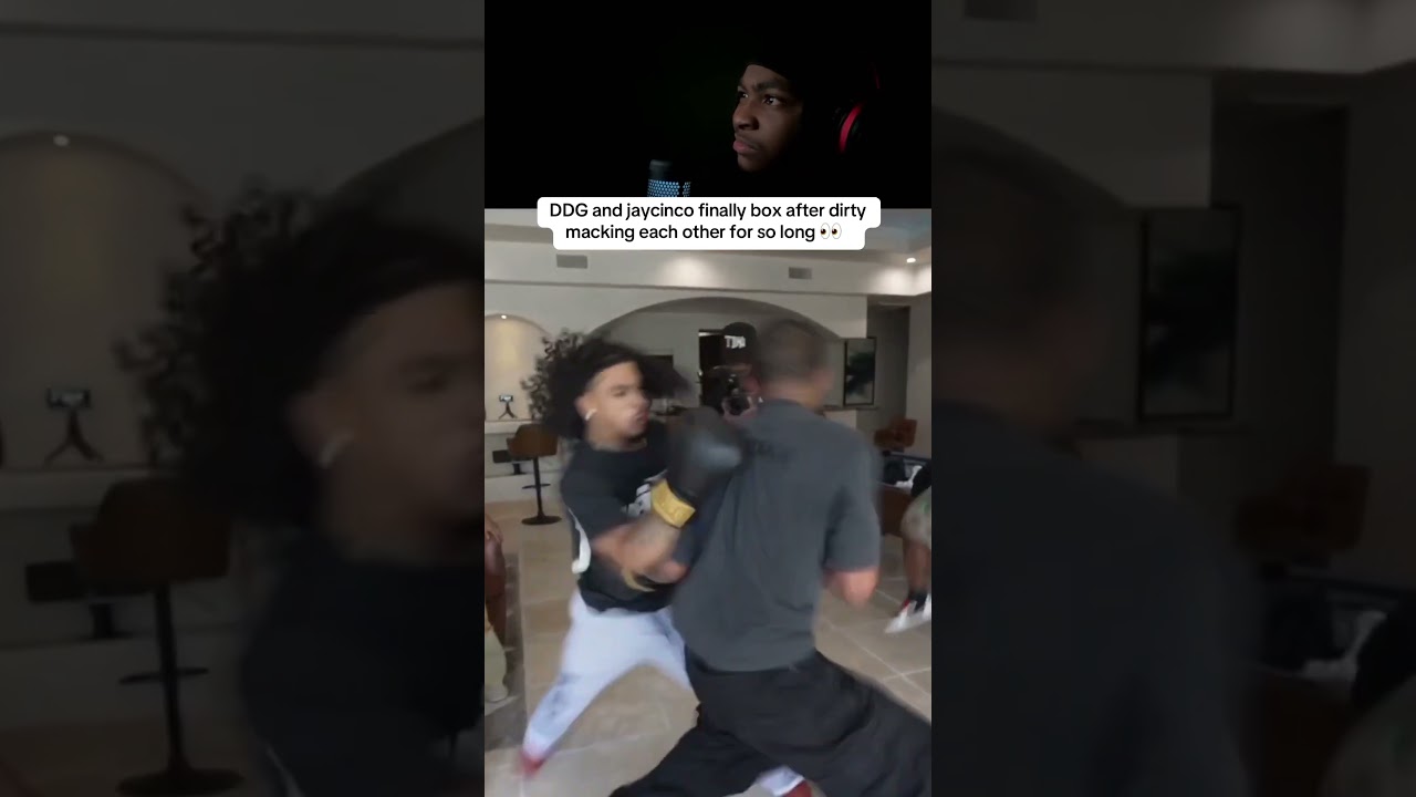 reaction to Jay Cinco and DDG putting on boxing gloves 👀  #new #reaction #ddg #jaycinco