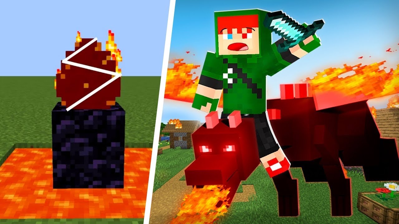 MEU NOVO PET? SOBREVIVENDO COM DRAGÕES ELEMENTAIS NO MINECRAFT!!