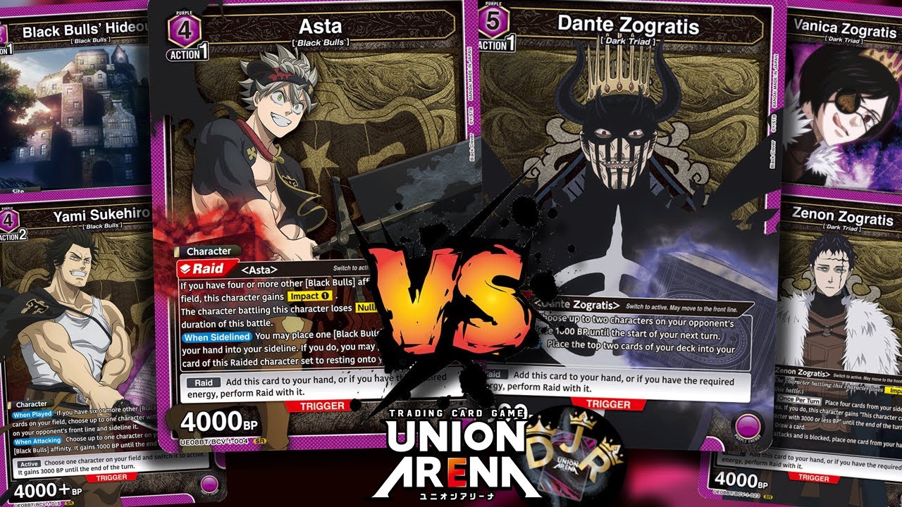 Black Bulls Board Flood VS Dark Triad Mill (Union Arena Gameplay)