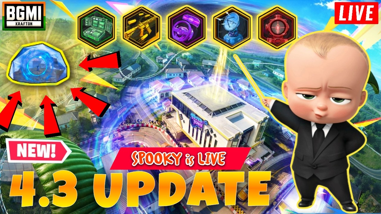 4.3 UPDATE IS HERE🔥 | IPAD PRO GAMPLAY | V | BGMI LIVE WITH 👻SPOOKYISLIVE