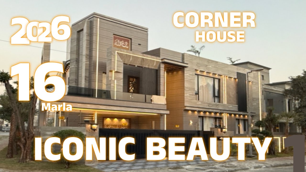 ICONIC BEAUTY 16 Marla Corner House For Sale Bahria Town Lahore
