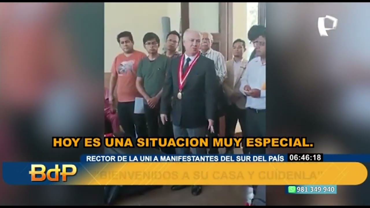 Rector de la UNI acoge a estudiantes de otras regiones: “Bienvenidos a su casa y cuídenla”