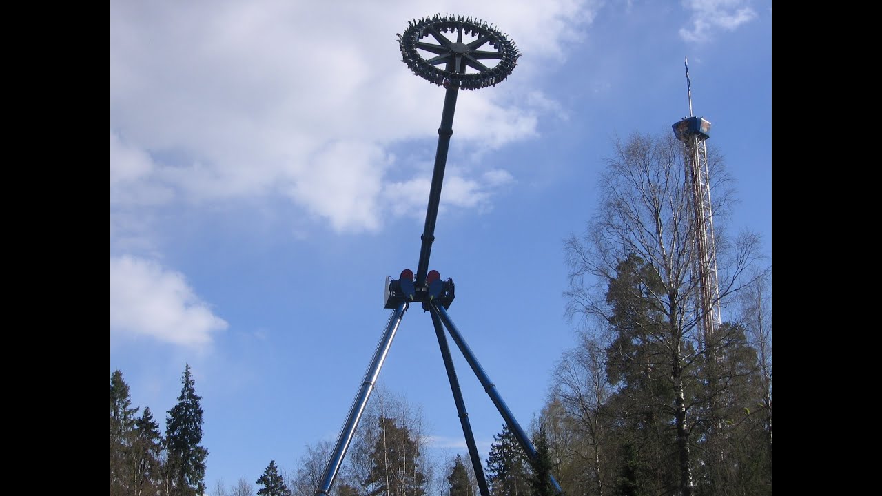 Crazy amusement park ride Denmark. Svend Svingarm in action.