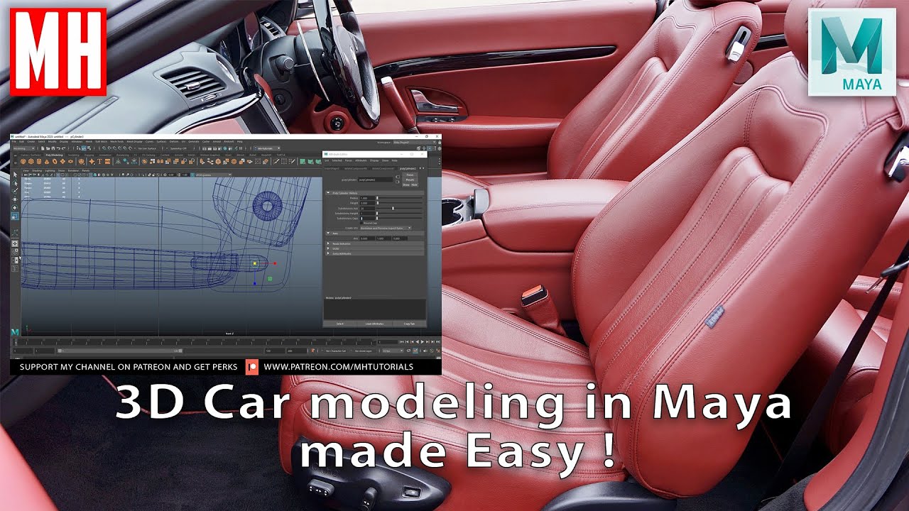 3D Car Modeling in Maya 2020 made Easy ! Part #7