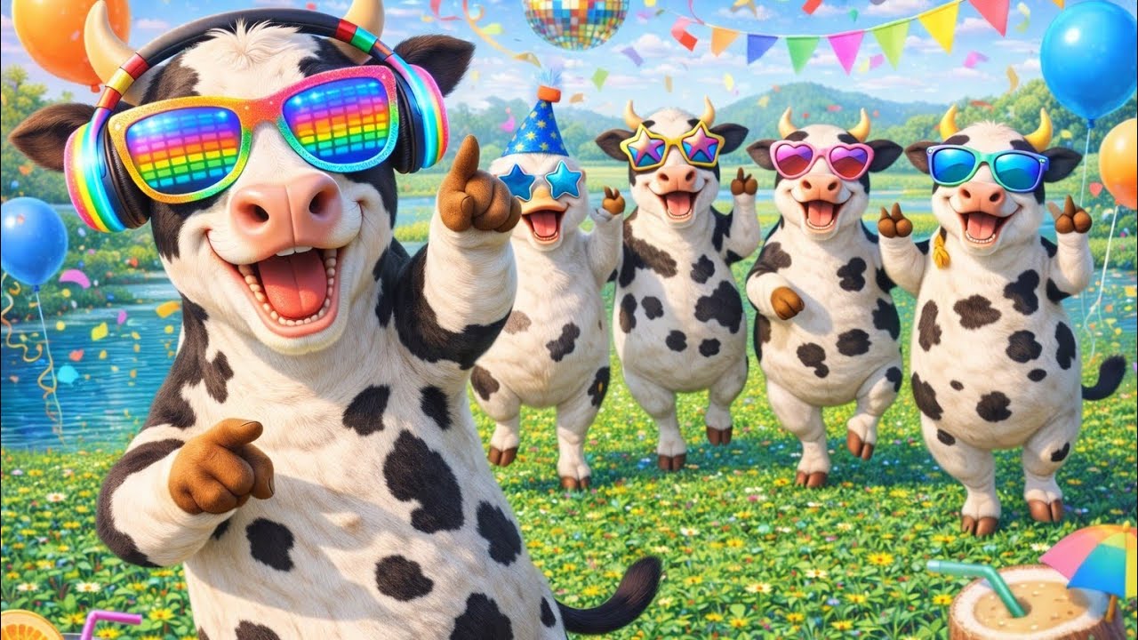 FUNNY COW DANCE 🐄| COW SONG  _ COW VIDEOS | DANCING COW | ANIMAL SOUND