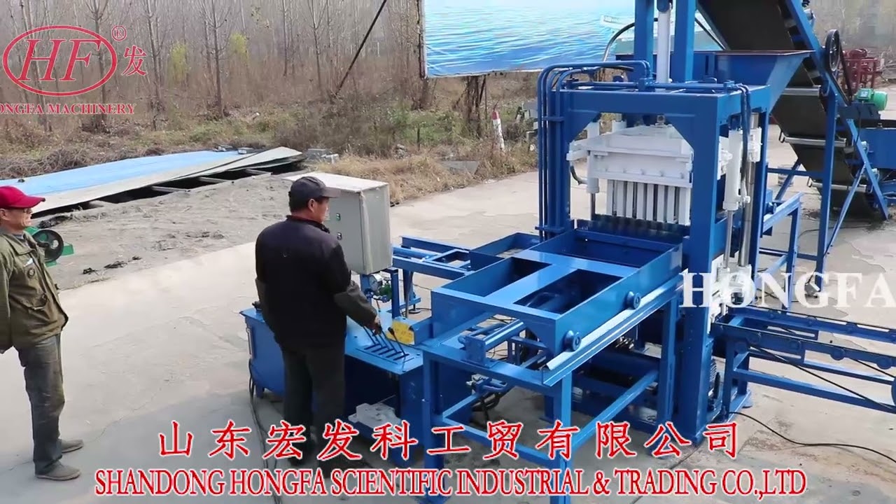 QT3-20 Semi-Automatic Hollow Brick Making Machine | Full Production Process