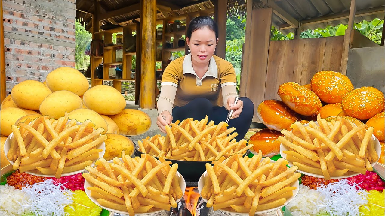 Premium Quality from Village French Fries: Recipe & How to Make | Huong Cooking Recipe | Simple Life