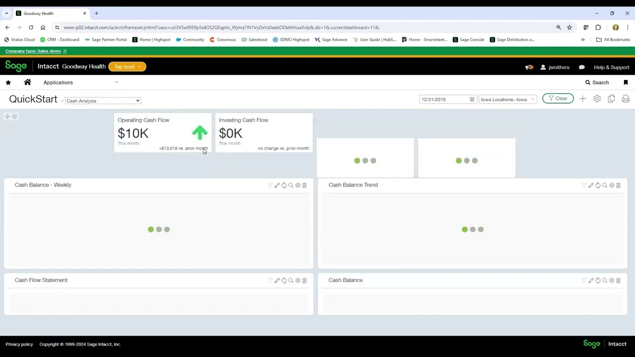 Sage Intacct Reports and Dashboard