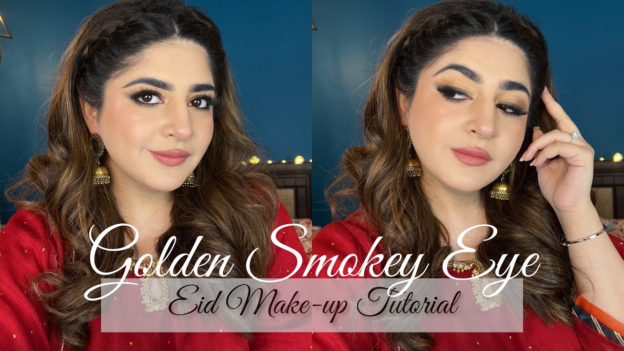 Eid Make-up Tutorial | Golden Brown Smokey Eye With Pouty Lips | GLOSSIPS