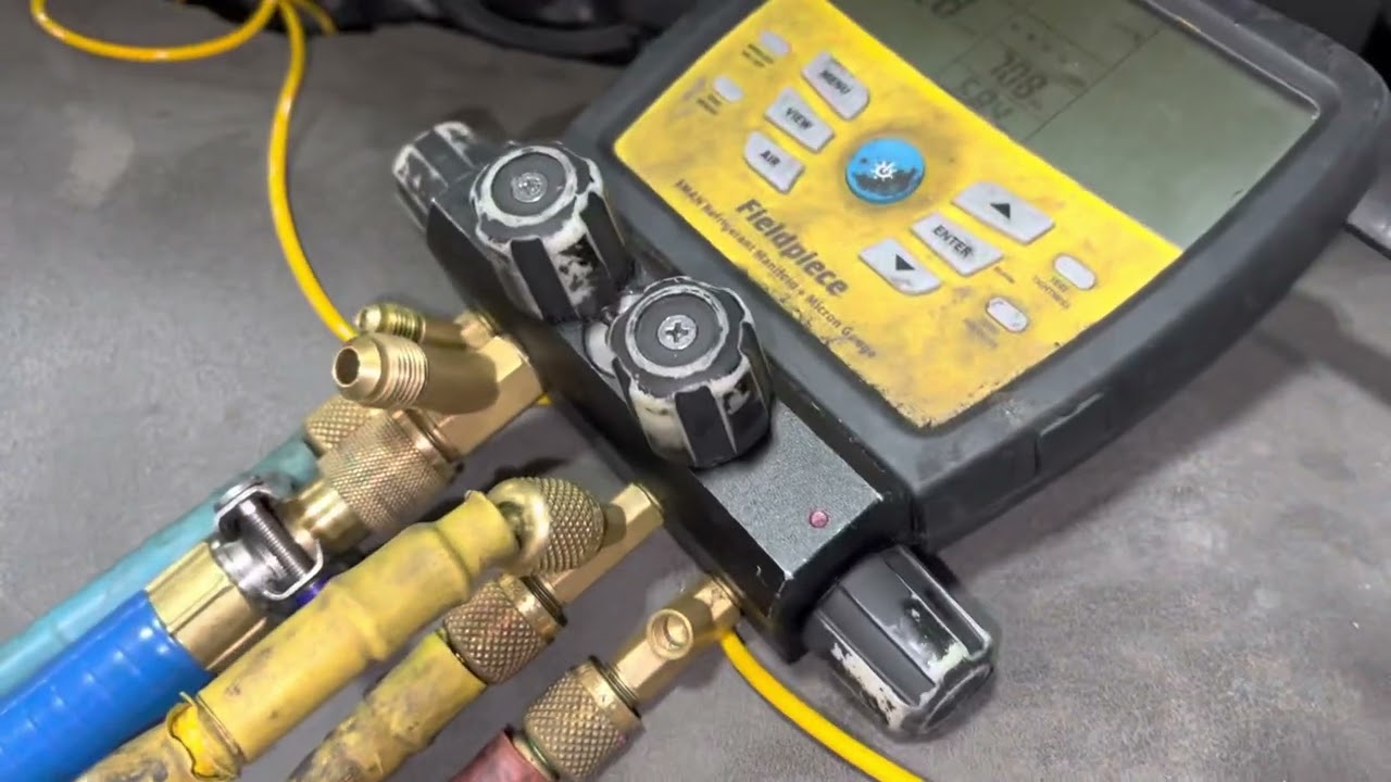 Real bad moisture contamination that I cannot remove using the vacuum pump. Micron gauge tells you￼￼