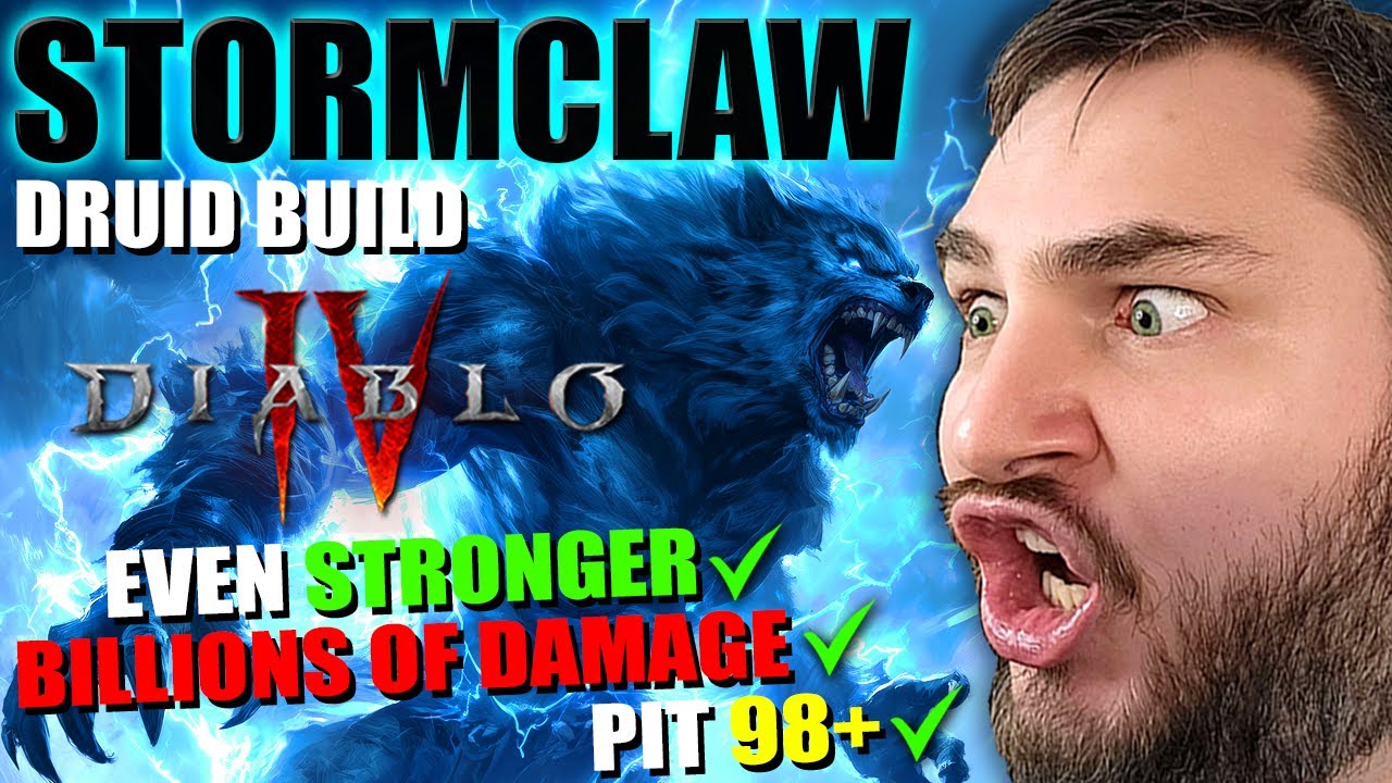 Diablo 4 - Гайд по билду друида STORMCLAW (Яма 98+) ОЧЕНЬ СИЛЬНЫЙ базовый билд навыков ближнего б...