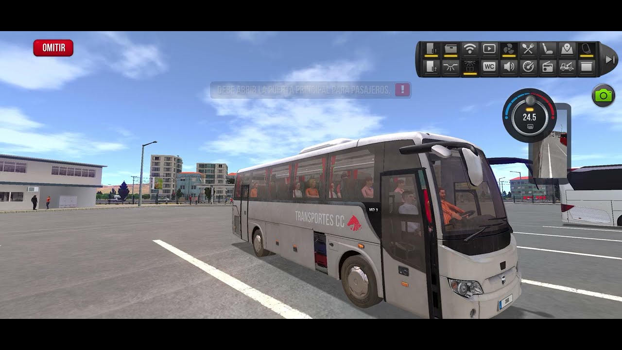 Ruta por Francia en bus simulator ultímate me encuentro una reparación de carretera 