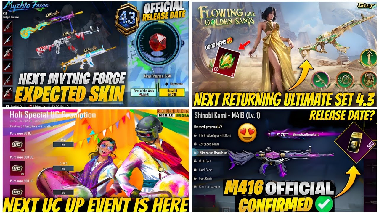 🔴NEXT ULTIMATE SET BGMI 4.3😍| NEXT UC UP EVENT BGMI😱| RETURNING ULTIMATE BGMI 4.3 & SHINOBI KAMI M4✅