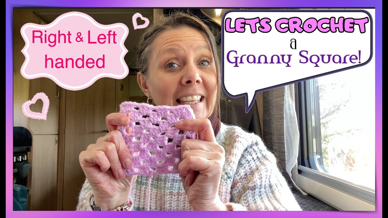 How to crochet a Granny square, right and left handed