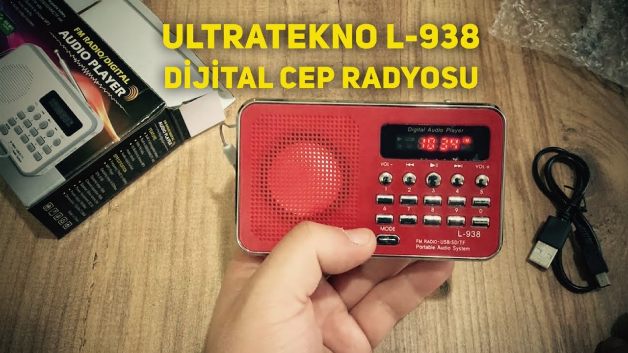 Ultratekno L-938 Dijital Ekranlı Şarjlı Taşınabilir Radyo Cep Radyosu #radyo #fyp #foryou