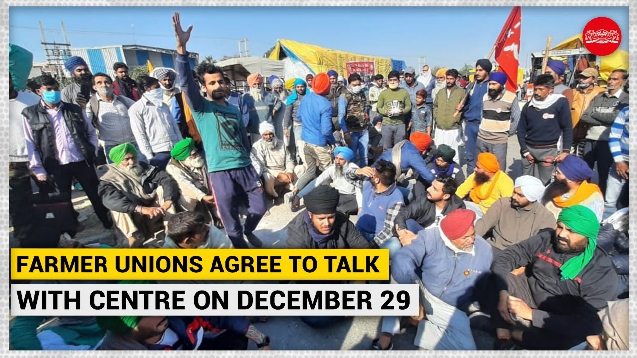Farmer unions agree to talk with Centre on December 29; Demand repeal of agri laws on agenda