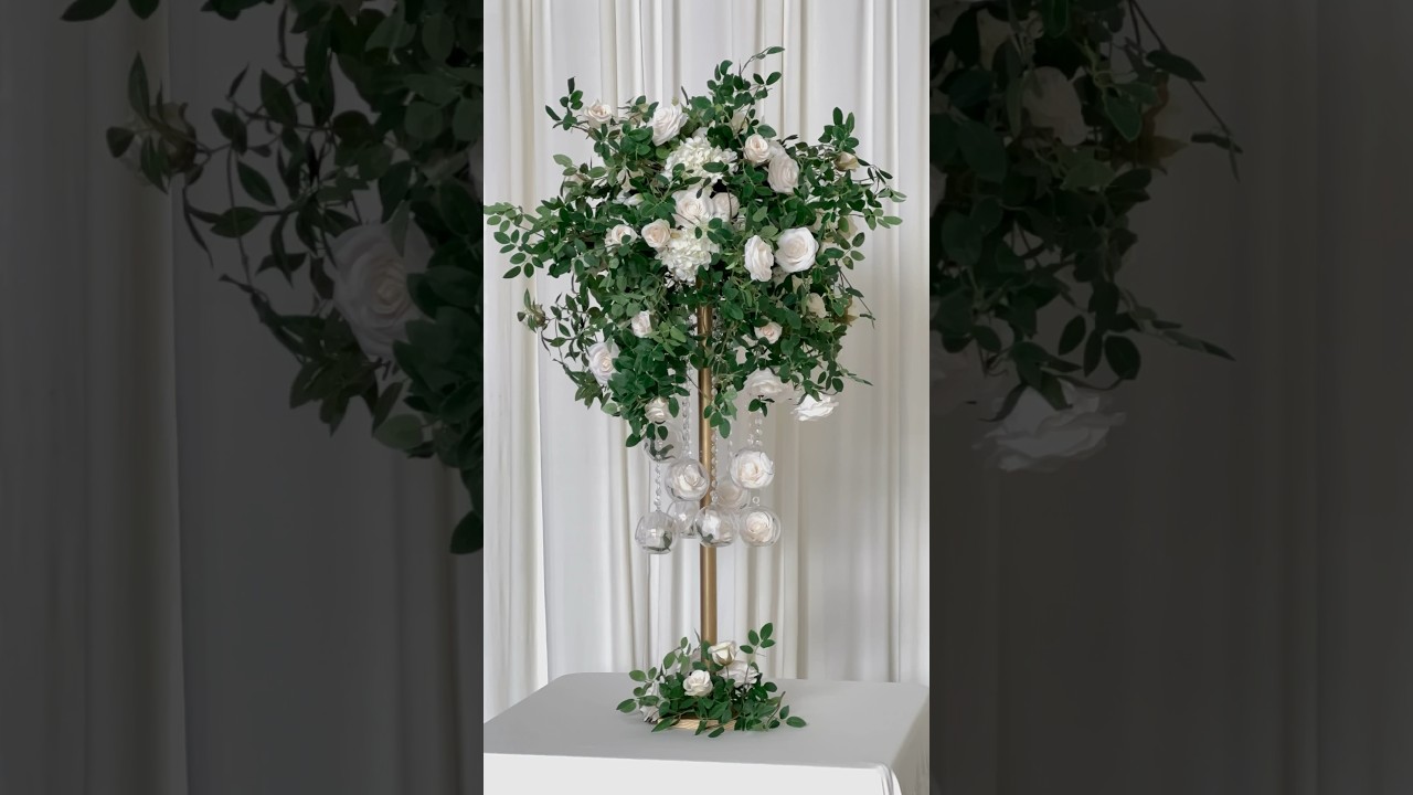 DIY - PVC pipe centerpiece #wedding #diy #flower #floraldecor