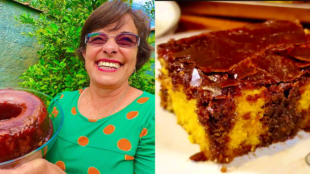 ELA NÃO EXERGA NADA-E FEZ ESSE DELICIOSO BOLO DE CENOURA