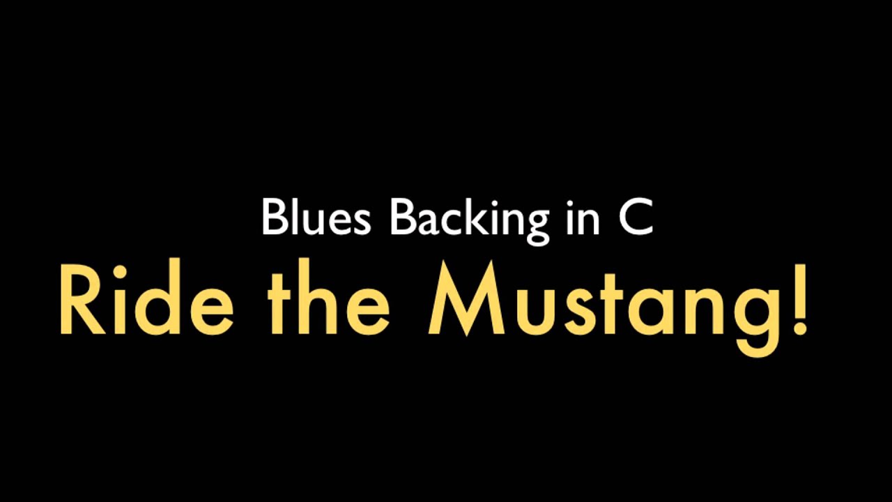 Groove Blues Guitar Backing in C - Ride The Mustang [HD Audio]