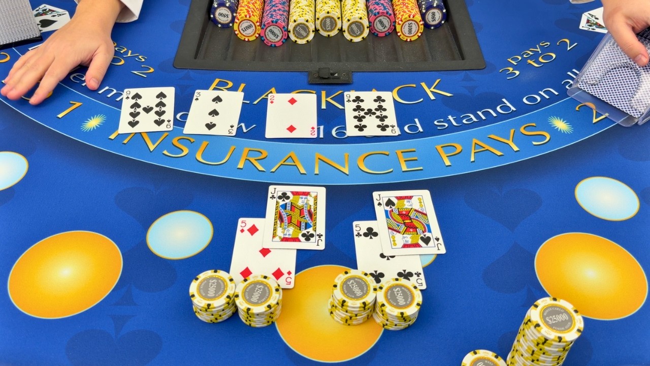 I WON $800,000 ON ONE RISKY BLACKJACK SPLIT BETTING AGAINST BASIC STRATEGY IN SUPER HIGH LIMIT WIN!