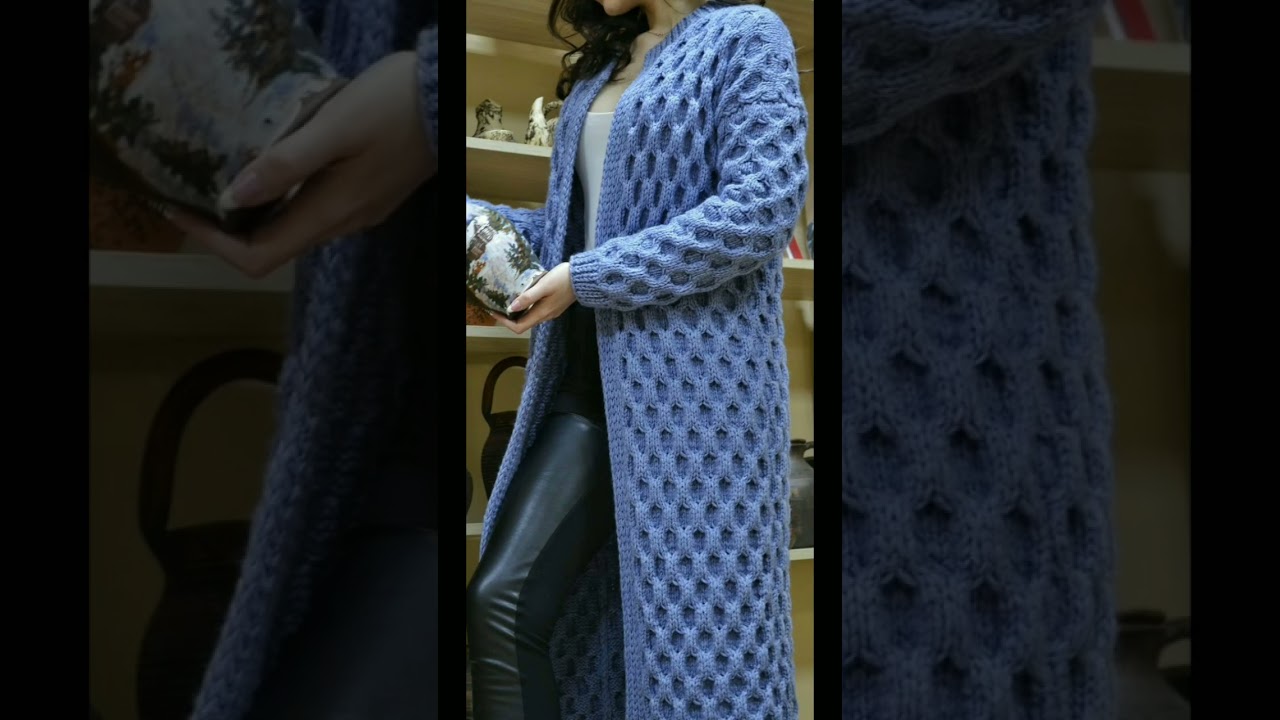 Crochet long cardigan pattern for women #winter long cardigan collection