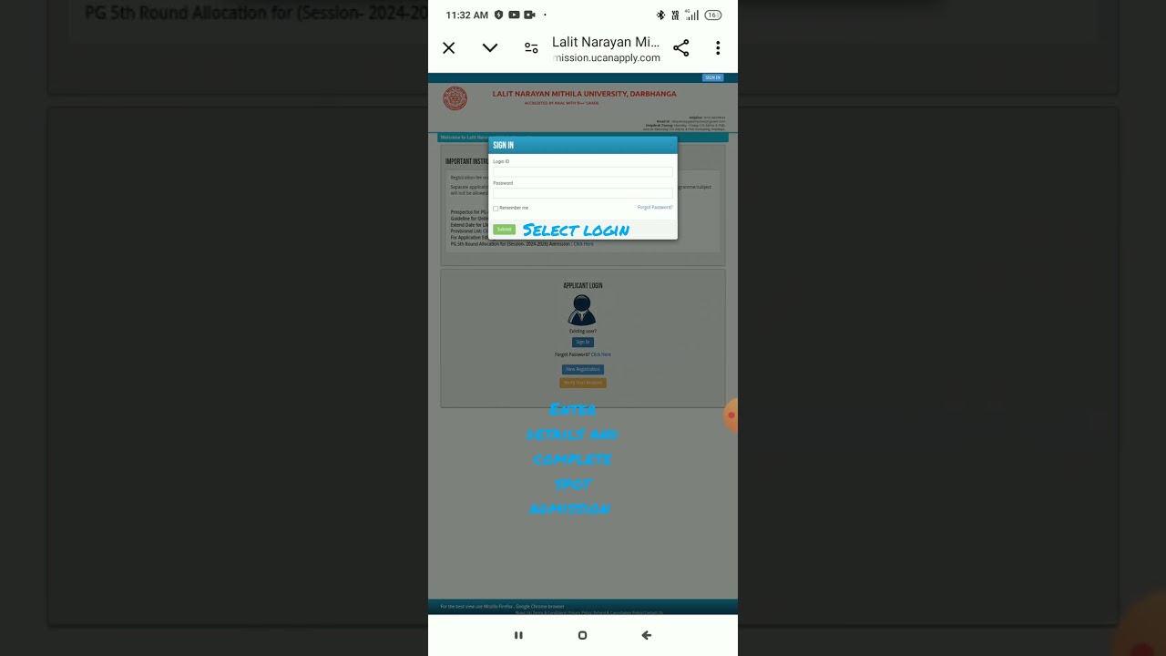 सेशन 24-2026 Lnmu pg spot admission link activate apply जल्दी करें | live proved देखिए | #lnmu #pg