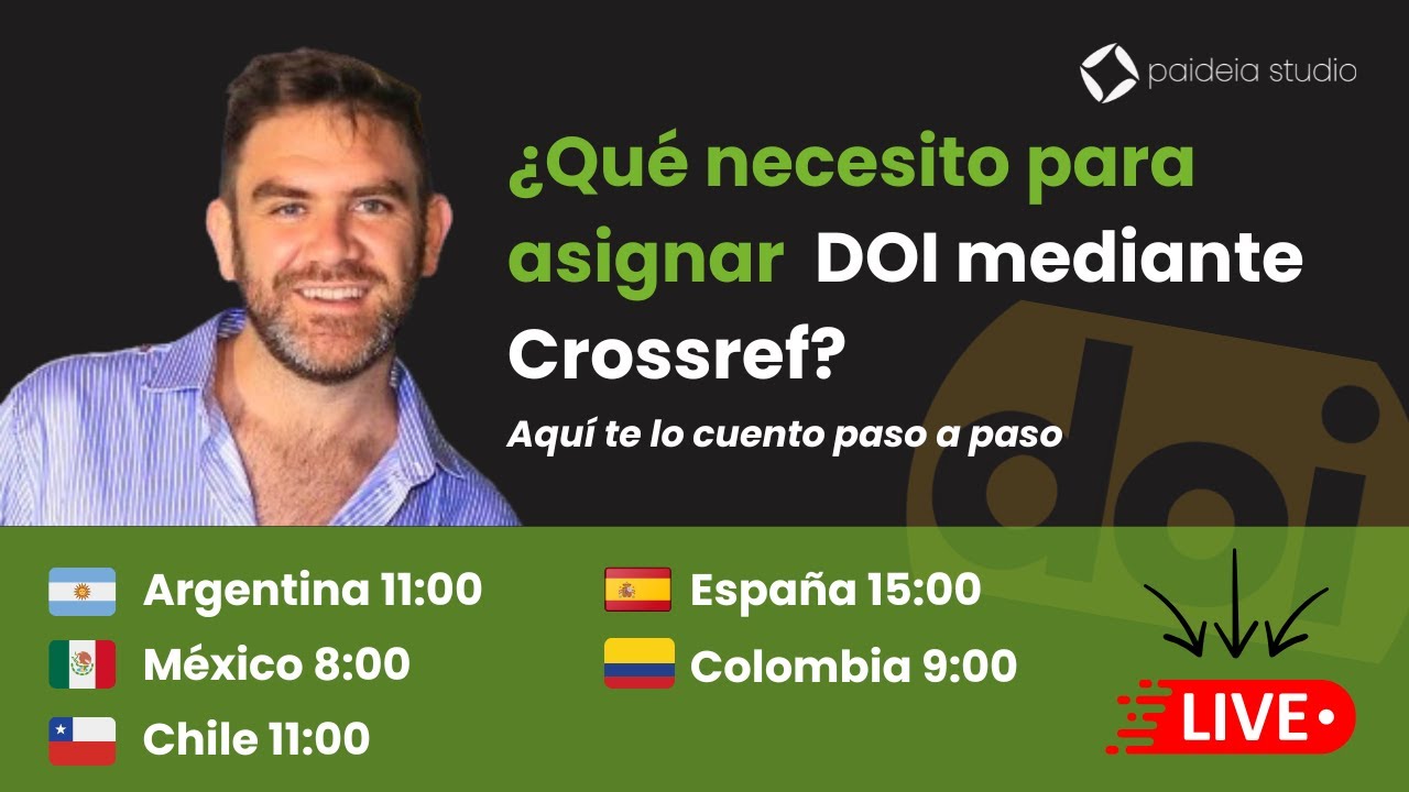 ¿Qué necesito para asignar DOI mediante Crossref?