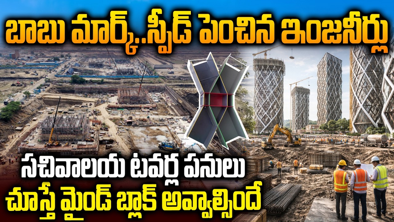 స్పీడ్ పెంచిన సచివాలయం టవర్ల పనులు - Secretariat & HOD Towers Update in Amaravati | Siti 24x7