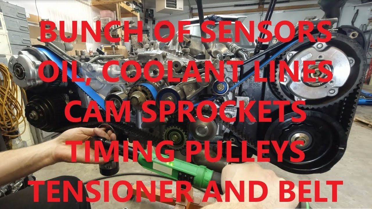Subaru STI EJ25 build part 6 sensors, timing belt and more