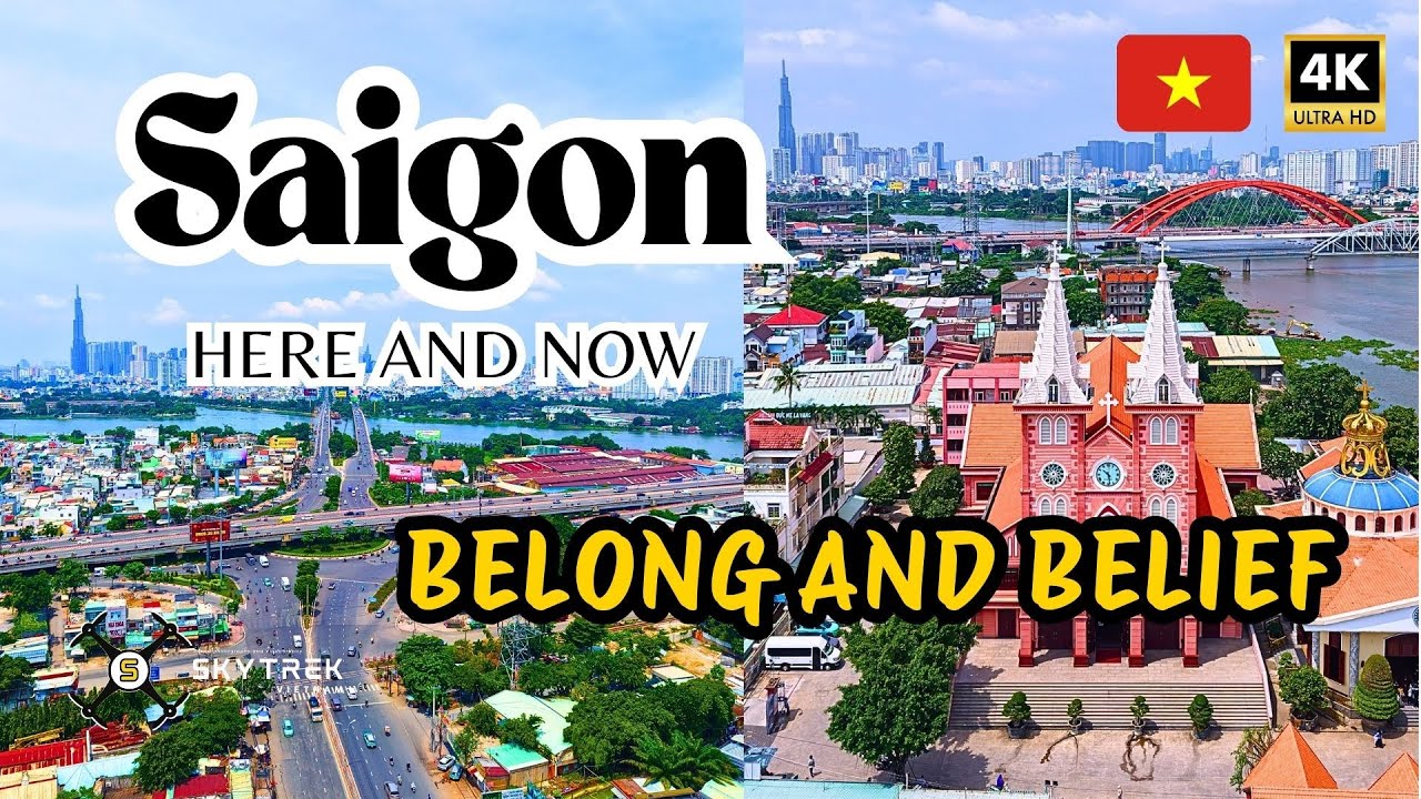 ⛪ Churches & Landmarks |🚦Street Life | 🛵 Traffic Flow | Saigon in 4K Drone Tour 🇻🇳