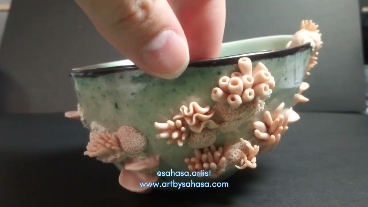 Using Acrylics to Paint Polymer Clay Coral Reef Sculptures