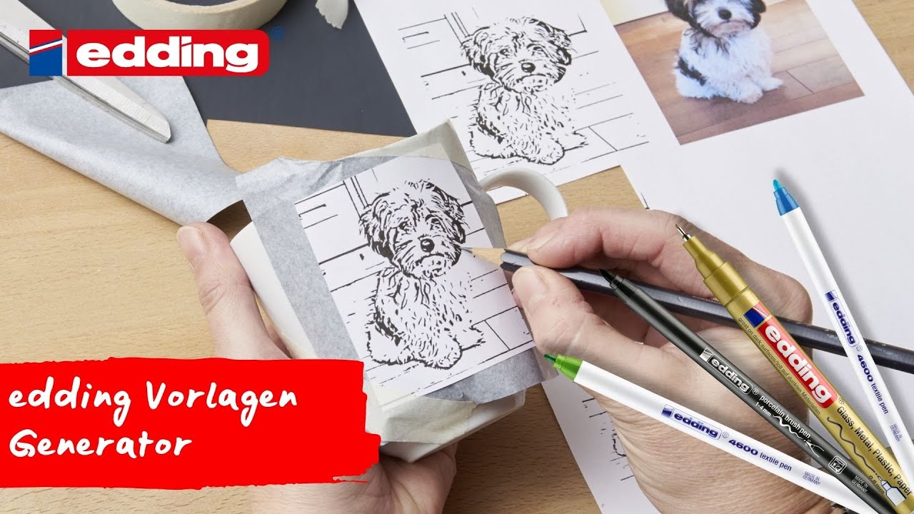 Vom Bild zum Design mit dem edding Vorlagen Generator