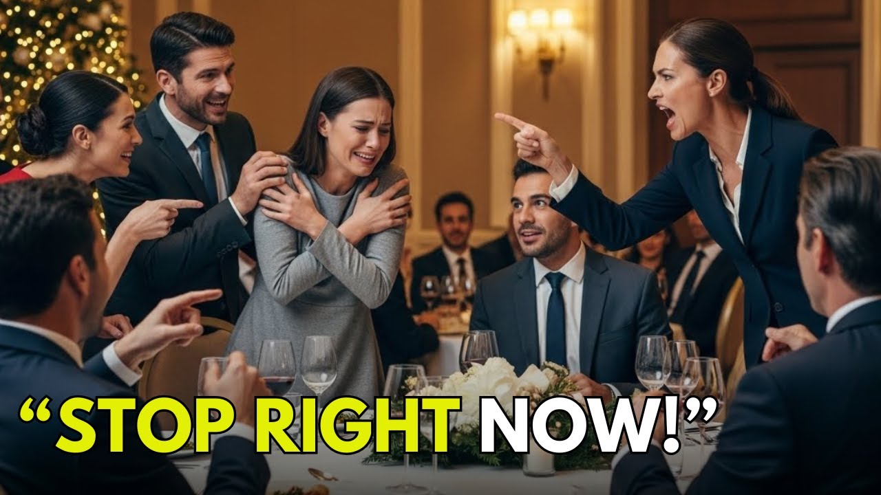 Single Mother Humiliated at Company Christmas Dinner — Until the CEO Walks Into the Room