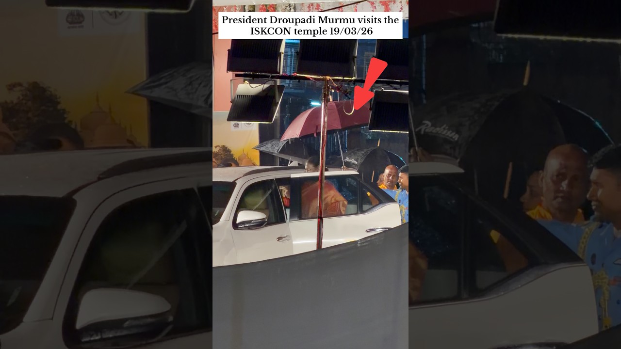 President Droupadi Murmu visits the ISKCON temple 19/03/2026🙏#bharat Rashtrapati #vrindavan