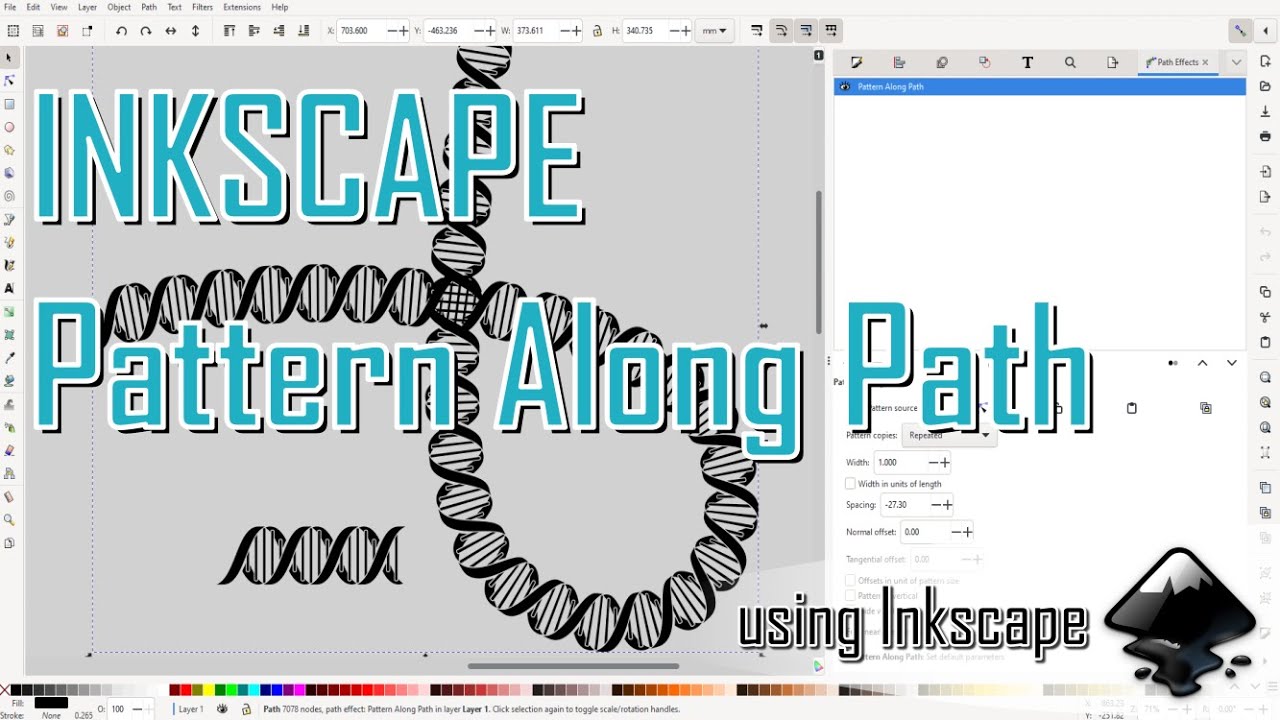 Inkscape - Pattern Along Path