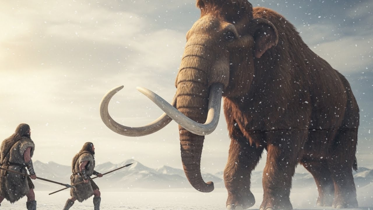 Prehistoric Humans vs the Giant Mammoth | Silent Survival in Ice Age North America