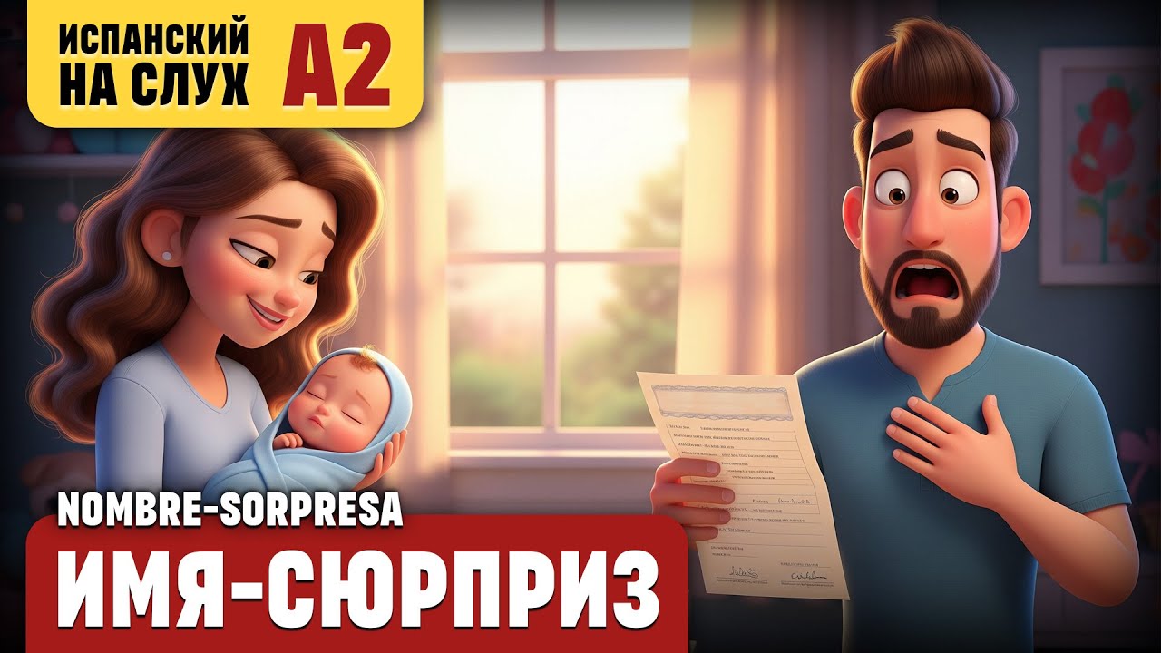 Имя - сюрприз. Весёлый рассказ (уровень А2). Испанский на слух.