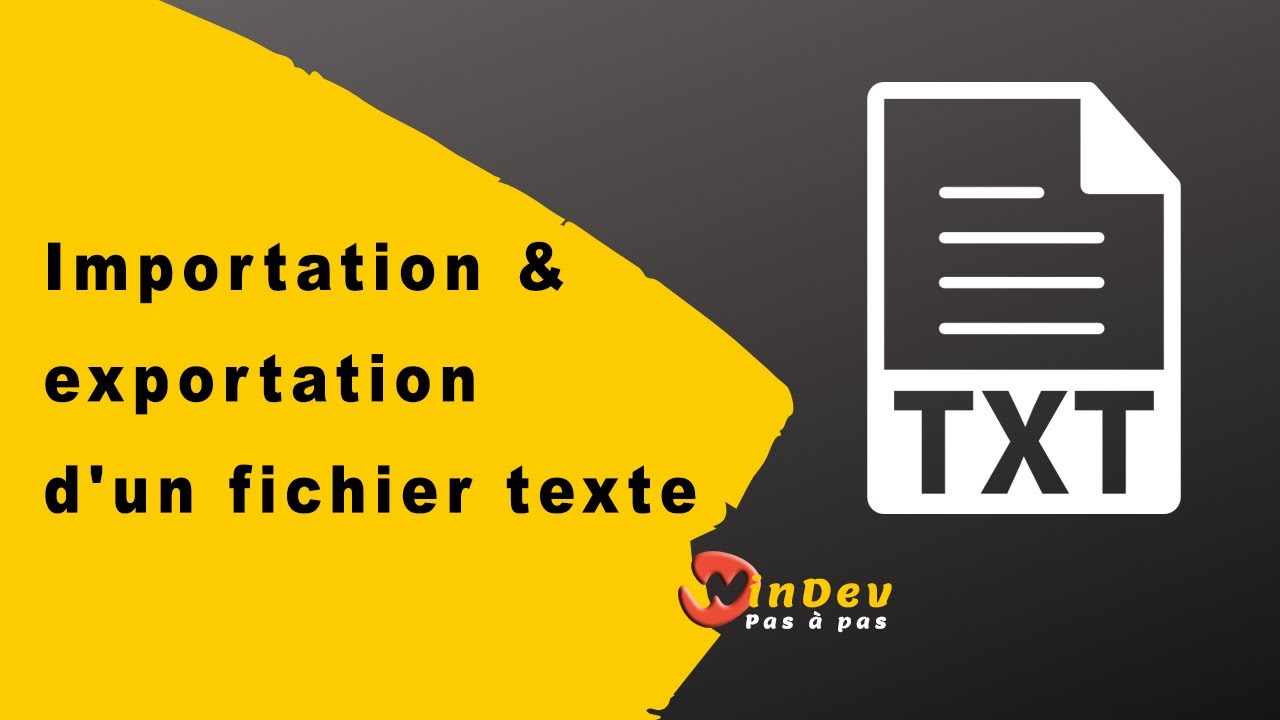 Importation & exportation d'un fichier texte