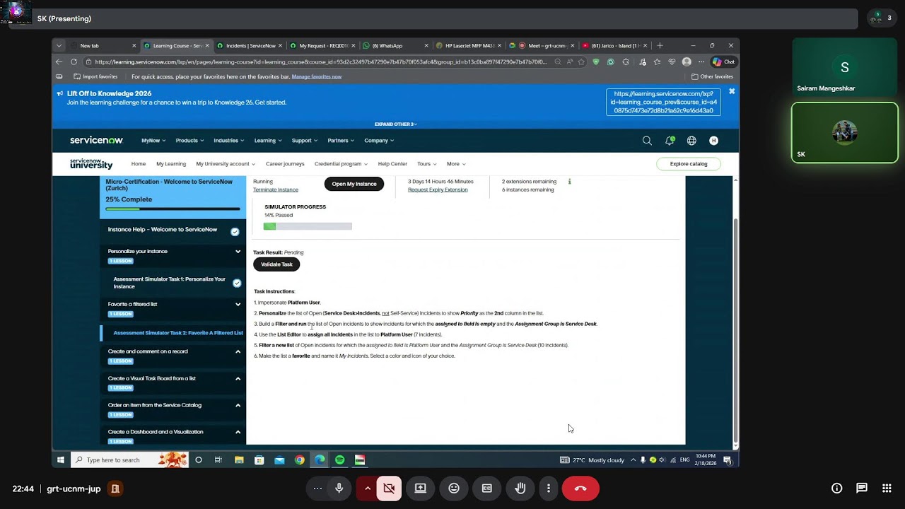 ServiceNow Micro-certification