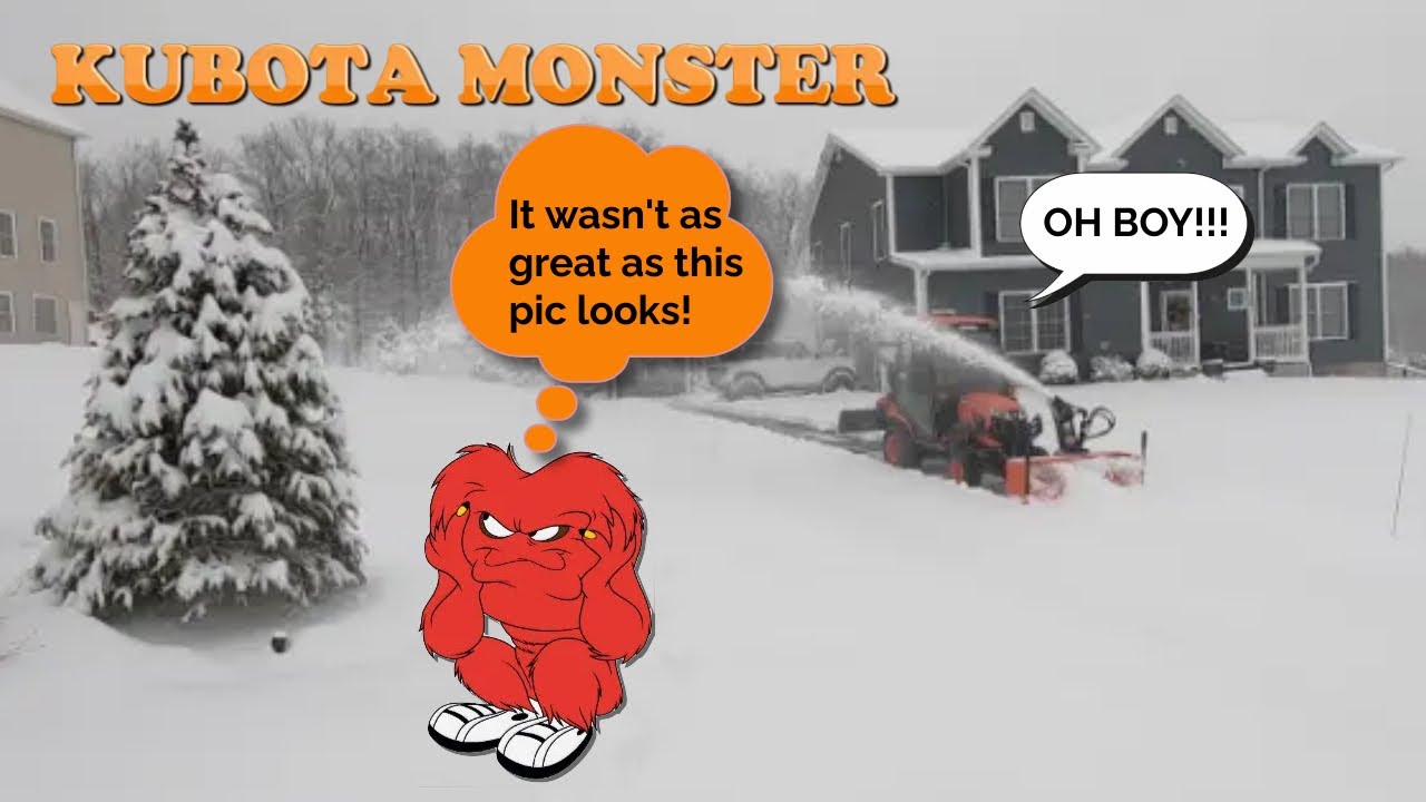 Playing in the snow isn't always fun! The Monster has a ruff day in the snow.