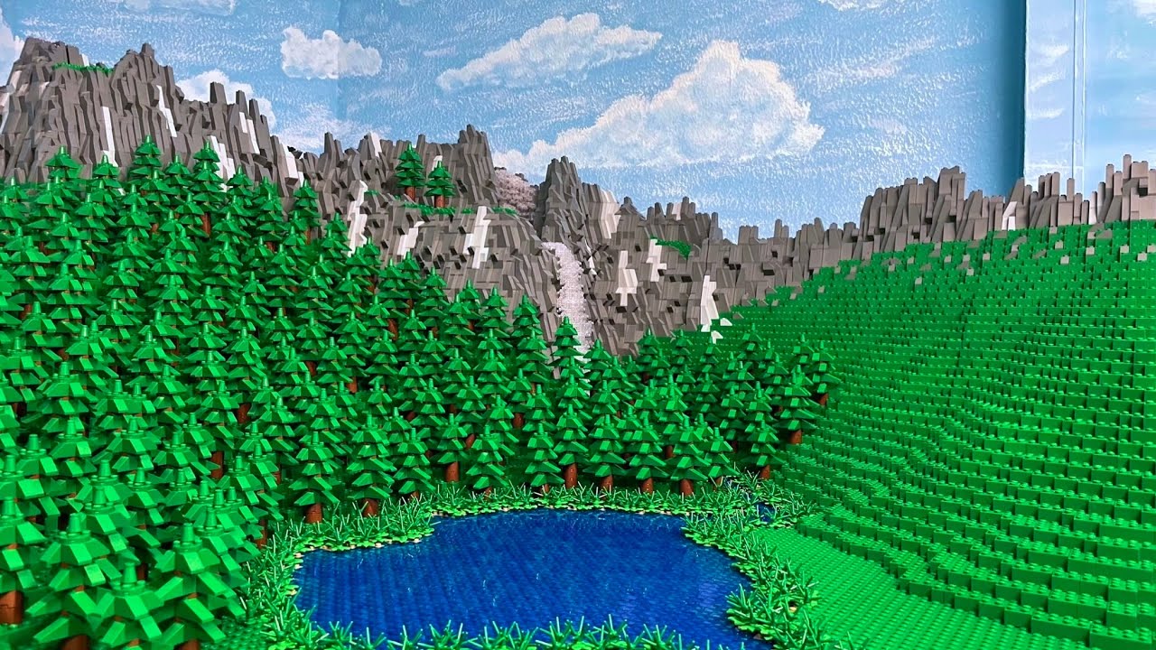 Nächste Bergspitze | Neue Bäume | See überarbeitet - Bau einer Lego Stadt Teil 239.