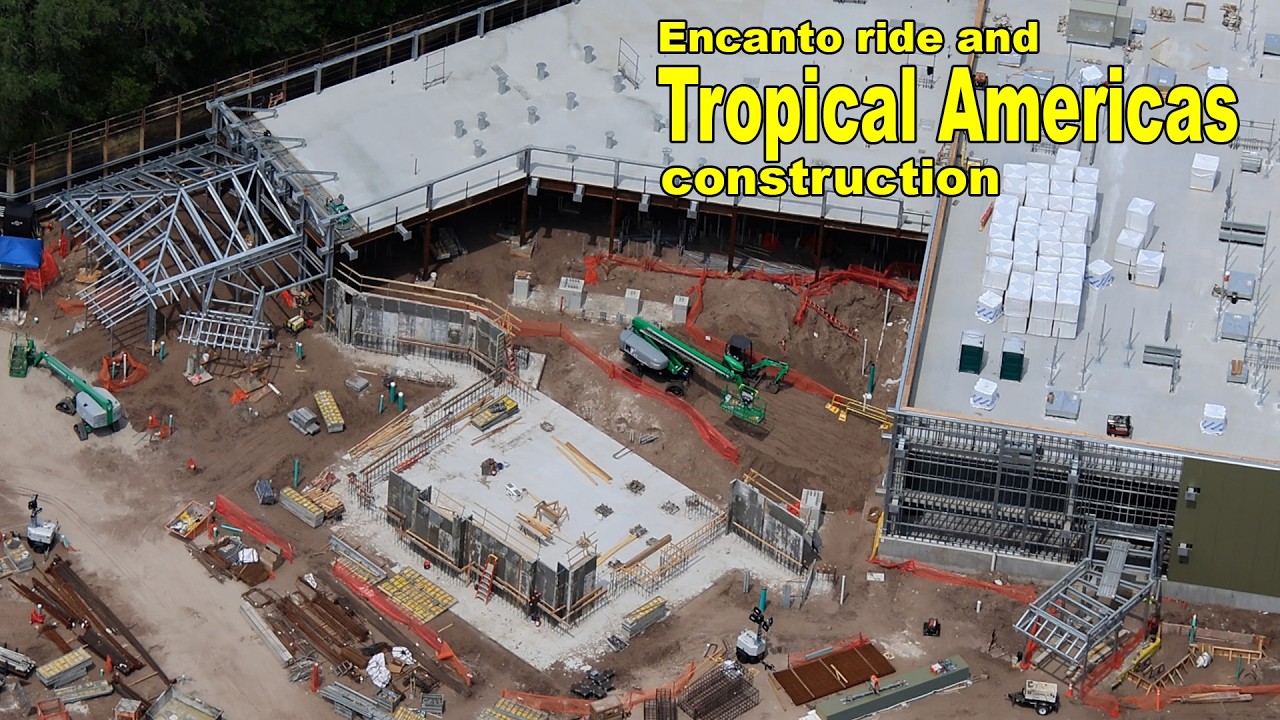 Tropical Americas and Encanto ride construction