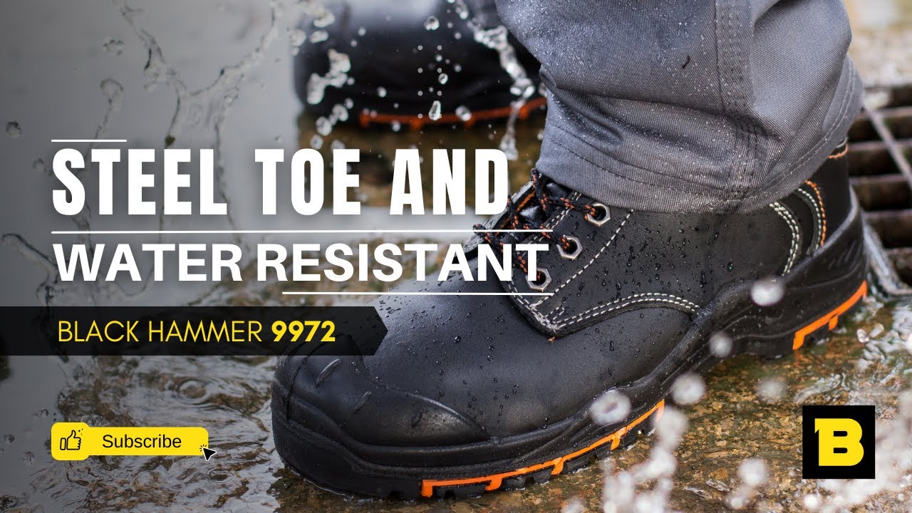 Black Hammer High Quality Action Leather S3 SRC Safety Boots 9972