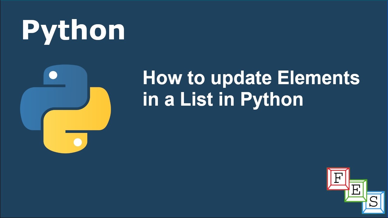 Как обновить элементы в списке в Python