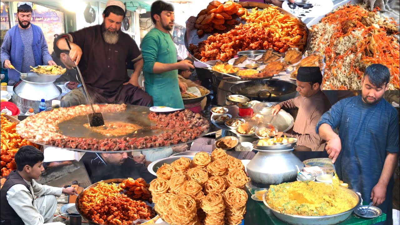 Traditional street foods in Afghanistan 🇦🇫 | Best selling street foods | Afghani chicken recipe | HD