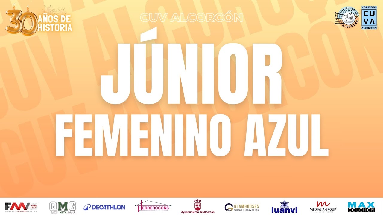 CUV ALCORCÓN AZUL - CV LEGANÉS.COM  (JUNIOR FEMENINO 1ª DIVISIÓN PREFERENTE)