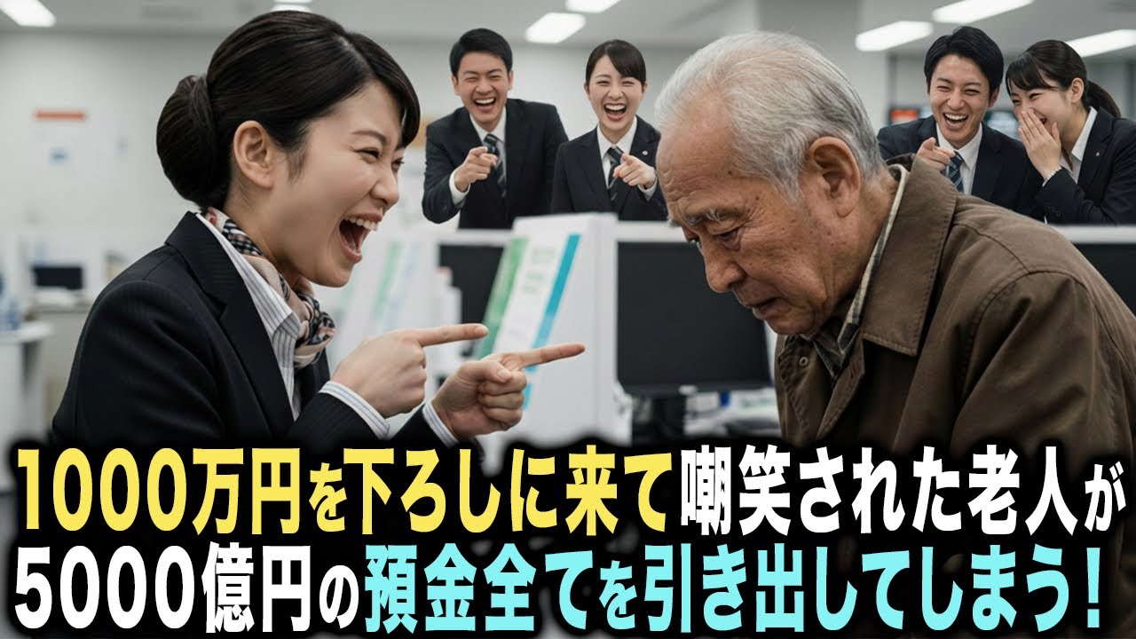 1000万円を下ろしにきて嘲笑された老人が5000億円の預金全てを引き出してしまう！