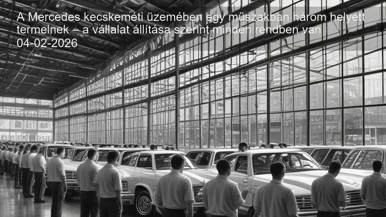 A Mercedes kecskeméti üzemében egy műszakban három helyett termelnek – a vállalat állítása szer