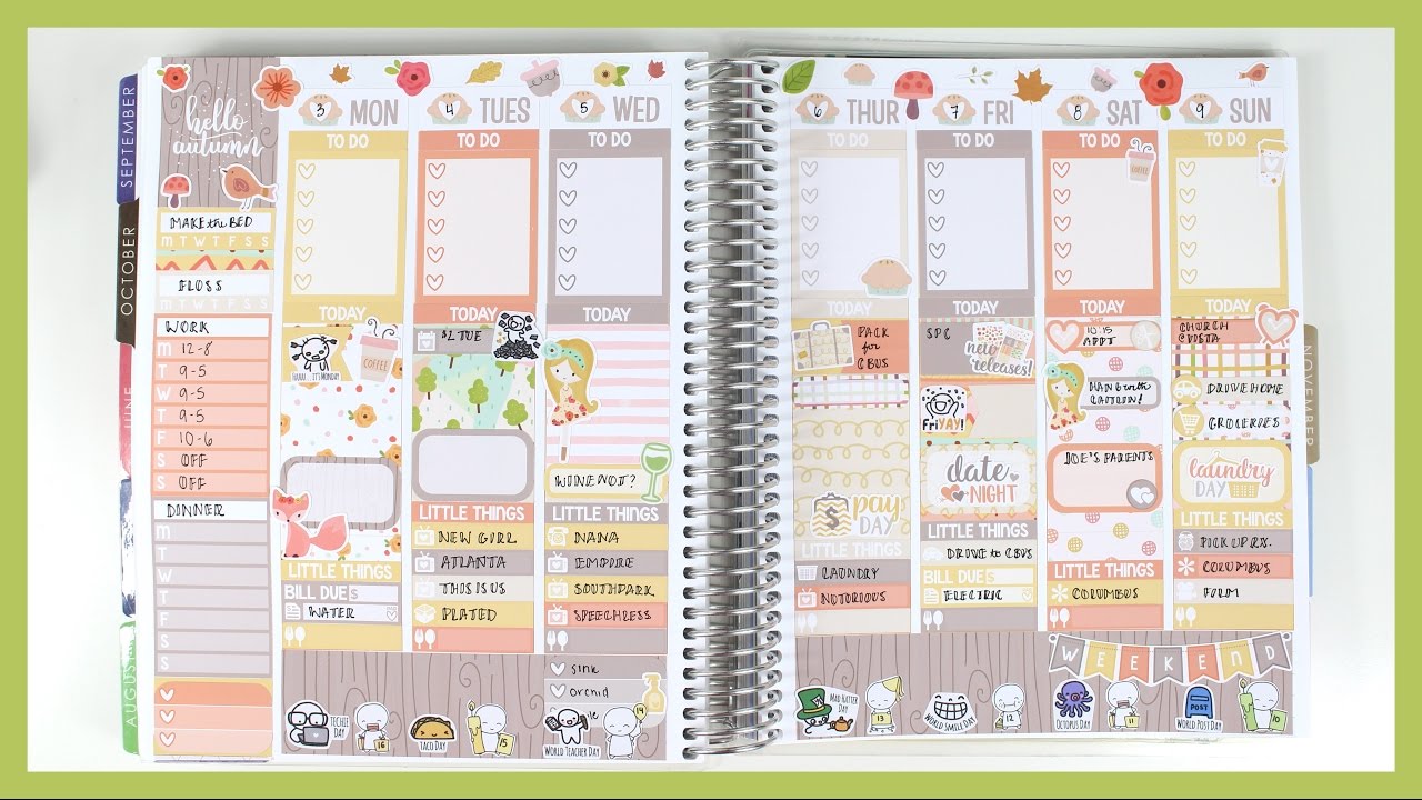 Caress Press Hello Autumn // Plan With Me
