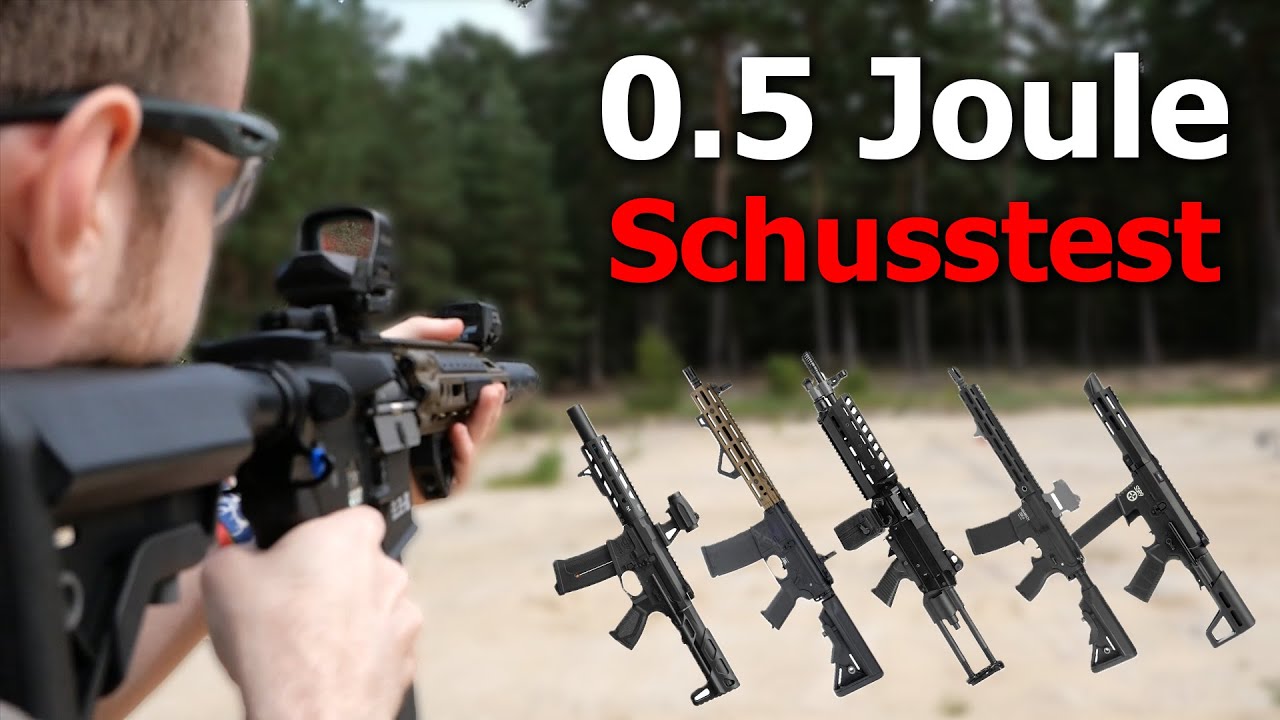So performen unsere 0,5 Joule Waffen!